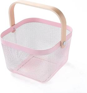 Cestas de Almacenamiento Industriales de Acero y Madera Rústica, Contenedores Organizadores Grandes con Asas para Cocina, Armario, Estante, Almacenamiento en el Hogar - Product Image 5