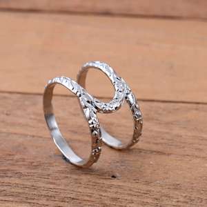 SHYAM JEWELRS Anillo de Lujo Ajustable de Plata de Ley 925 para Artritis, con Textura Floral y Soporte para Cuello de Cisne, para Articulaciones DIP y PIP - Product Image 3