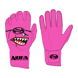 Gants de frappe rembourrés en cuir noir/blanc NOFA Industries, fermeture à boucle ambidextre, tendance, entraînement, unisexe, adulte - Product Image 1
