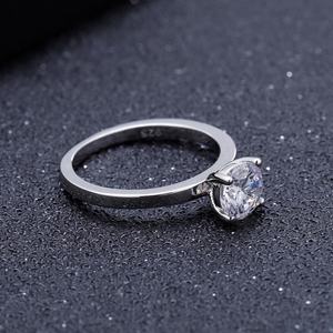 Anillo de Eternidad Unisex de Oro Sólido de 18K con Baño de Rodio, Certificado IGI, Corte Brillante, Piedra Natural con Engaste de Garras, Clásico - Product Image 2