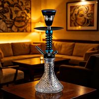 Tête de chicha électrique rechargeable à chauffage automatique, très populaire, avec boîte cadeau, couleurs bleu et rouge