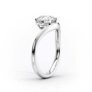 Bague en argent sterling 925 avec diamant moissanite taille coussin, monture flottante en V, solitaire, cadeau romantique pour demande en mariage - Product Image 6