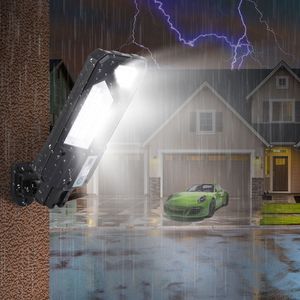 Lampe murale solaire extérieure à 87 LED avec capteur de mouvement PIR, télécommande, étanche IP45, lampes sans fil pour l'éclairage avant du garage - Product Image 1