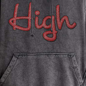 Sudadera con Capucha Oversize Unisex de Algodón y Forro Polar con Estampado de Purpurina y Letras Grandes, Bolsillo Frontal, Estilo Casual de Invierno, Ropa Urbana, Servicio OEM - Product Image 4
