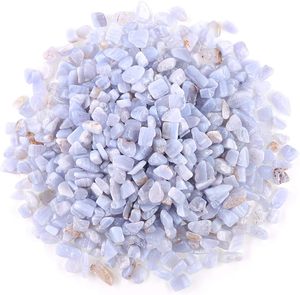 ALIZA AGATE EXPORTS Natural Angelite <b>Crystal</b> <b>Chips</b> Polished Gemstones Irregular Shape Decorative for Chakra Feng Shui Home Decor - Product Image 2