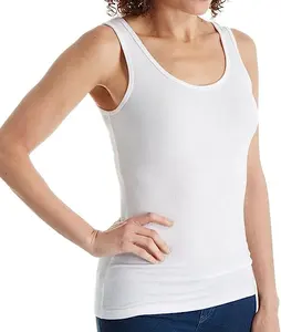 शीर्ष गुणवत्ता महिलाओं के टैंक टॉप सफेद कारतूस उच्च बनाने की क्रिया टैंक शीर्ष महिला के लिए महिला वस्त्र आरामदायक कस्टम प्रिंट गर्मियों कपास OEM सी