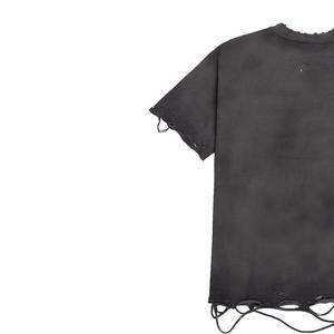 T-shirt vintage pour homme, 100% coton, coupe ajustée, déchiré, décontracté, en tissu Oxford, écologique, best-seller - Product Image 3