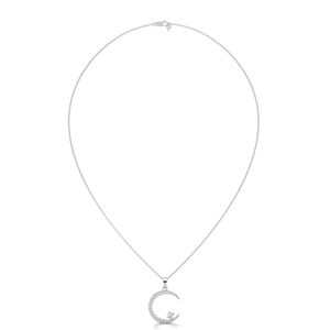 Collar con Colgante de Diamante Cultivado en Laboratorio y Plata para Mujer, Joyería Fina Atemporal para Aniversarios y Celebraciones - Product Image 3