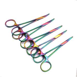 Pinzas Hemostáticas de Acero Inoxidable Multicolores con Bloqueo, Rectas, de Alta Calidad Médica, Marca Dentavex - Product Image 6