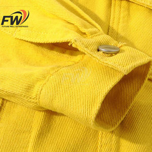 Chaqueta vaquera corta de marca personalizada para mujer, muy vendida / Chaquetas vaqueras transpirables informales de moda con logotipo personalizado para mujer en venta - Product Image 3