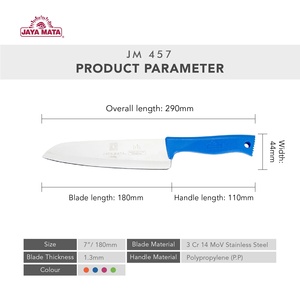 Cuchillo Multiusos JAYA MATA JM457 de 7 Pulgadas con Cubierta de Seguridad, Mango de Color, Acero Inoxidable, Cuchillo de Cocina para Cortar Alimentos - Product Image 2