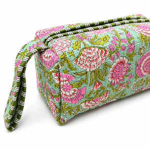 <b>Quilted</b> Floral Print Large Eco-Friendly Foldable Hair Tool Storage Pouch Portable Zipper Women Hair Straightener Organizer <b>Bag</b> - Product Image 6