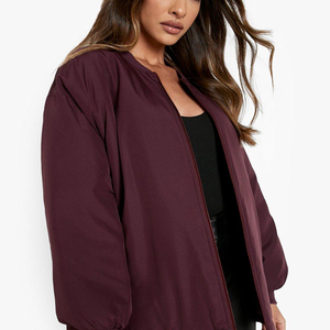 High Quality Material 100% Cotton Breathable <b>Women's</b> Bomber <b>Jacket</b> Polyester Filling Latest Design Winter Outerwear for <b>Women</b> - Product Image 4