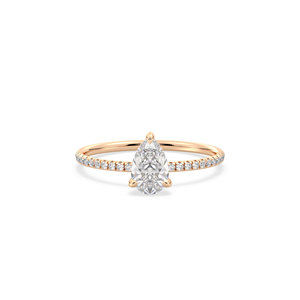 แหวนแต่งงานเพชรเพาะเลี้ยงในห้องปฏิบัติการ REYES Fine Jewelry HPHT CVD พร้อมใบรับรอง IGI ตัวเรือนทองคำแท้ 14K ประดับเพชรแบบซ่อนรอบวง - Product Image 2