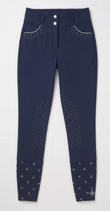 Women's High Waist Riding Breeches 4-Way Stretch Equestrian Pants Silicone Knee <b>Patch</b> for Horse Riding. - Product Image 4