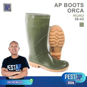AP <b>Boots</b> ORCA Industrial Waterproof PVC Knee-High Rain <b>Boots</b> with Steel Toe Anti-Slip Warm <b>Work</b> Footwear for Summer - Product Image 1