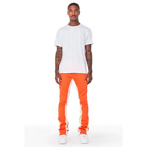 Windproof <b>Men's</b> Clothing Fleece Sweatpants Mid Drawstring Waist Flare <b>Sweat</b> <b>Pants</b> With Side Zipper Pockets For <b>Men</b> - Product Image 4