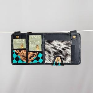 Cartera Larga de Cuero Genuino con Cierre de Cremallera, Paneles con Estampado Animal y Floral, Diseño Multifuncional y Moderno - Product Image 2