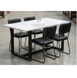 Juego de Comedor Moderno de Madera Sólida, Elegante y Lujoso, Mesa y Sillas, Muebles Cómodos para el Hogar, Restaurante, Cafetería y Hostelería - Product Image 4