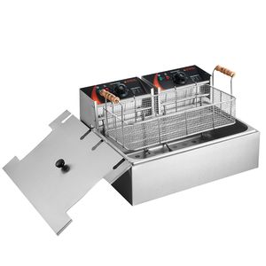Friggitrice Elettrica Commerciale per Tacchino da 3000W con 3 Cestelli Rimovibili, Grande Capacità 18Qt/17L, in Acciaio Inossidabile, da Banco, Usata - Product Image 6