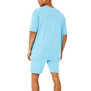 Ensemble été homme slim fit, t-shirt et short, ensemble de shorts de sport homme, vêtements d'été, fabrication OEM, ensemble été homme en coton deux pièces - Product Image 6
