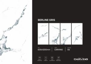 Carreaux de porcelaine sculptés de haute qualité, format 600x1200, grands carreaux pour villas, appartements, hôtels, décoration intérieure commerciale - Product Image 4