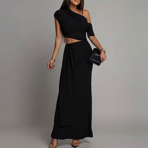 Conjunto de Falda y Top de Dos Piezas Vintage para Mujer, Top Regular, Minifalda, Ropa Deportiva, Ropa de Gimnasio, Ropa Casual de Verano - Product Image 1