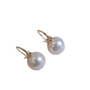 Boucles d'oreilles en argent sterling 925 avec perle noire de 11 à 12 mm, rondes, sans défaut, presque sans défaut, design élégant et polyvalent - Product Image 3