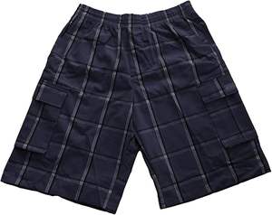 กางเกงขาสั้นคาร์โก้ผู้ชาย – กางเกงลำลองลายสก๊อตทรงหลวมเอวยางยืดมีกระเป๋าหลายช่องทรงปกติ - Product Image 6