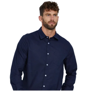 2024เสื้อลำลองผ้าฝ้ายทอลายทแยงแขนยาวสำหรับผู้ชายเสื้อสำหรับฤดูใบไม้ร่วงเส้นด้ายย้อมสำหรับวันหยุด - Product Image 1