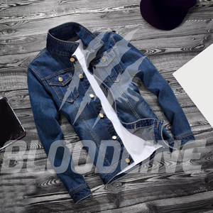 Women's Denim <b>Trucker</b> <b>Jacket</b> Full Sleeve Button Collar Washed Solid Blue Winter Cotton Eco-Friendly Quick Dry Breathable Cow - Product Image 6