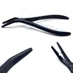 Pince professionnelle de 7 pouces pour extensions capillaires, outil à bouche plate incurvée pour micro-anneaux, nano-anneaux, boucles et extensions I-Tip - Product Image 5