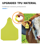 Nueva Etiqueta de Oreja RFID para Ganado con Código Láser UHF E-018, con Logotipo Personalizado para Ovejas, Vacas y Material TPU