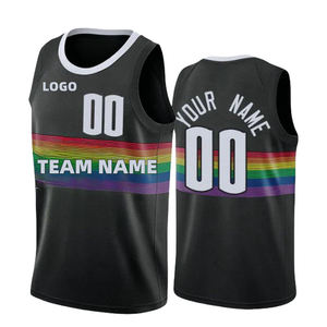 Maillot de basket personnalisé respirant pour l'été, uniforme d'équipe avec impression lumineuse, antibactérien, sans manches, unisexe - Product Image 2