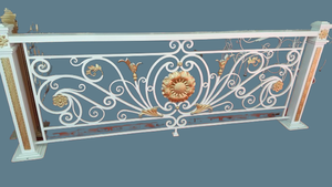 Barandilla de Balcón de Hierro Forjado Marca EURO IRON para Espacios Exteriores, Patrones Artísticos, Estilo Moderno, Acabado Resistente al Agua - Product Image 6