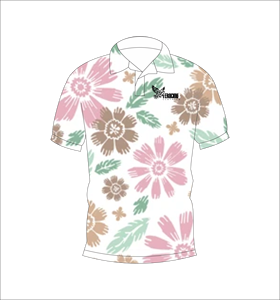 เสื้อโปโลพิมพ์ลายดอกไม้แบบกำหนดเอง แขนสั้น สวมใส่สบาย เหมาะสำหรับกอล์ฟ เทนนิส ชุดทีมฤดูร้อน - Product Image 5