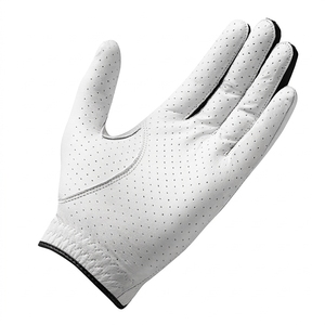 Gants de golf en cuir véritable, antidérapants, respirants, évacuant l'humidité, fermeture auto-agrippante, unisexe - Product Image 6