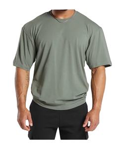 2025 nuevo estilo de los hombres de gran tamaño de punto pesado deportivo 100% algodón Premium de secado rápido transpirable camiseta ecológica - Product Image 1