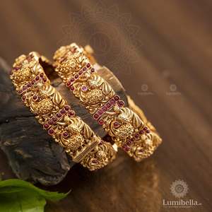 Peacock Screw Type Kada 2x6 Fashion Bangle - Product Image 3