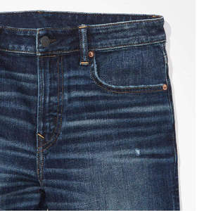 Pantalones Cortos Bermuda de Lona Azul Oscuro para Hombre, Lavado a la Piedra, Cintura Media, Cierre de Botones, Casuales, de Algodón Tejido Transpirable con Bolsillos - Product Image 3