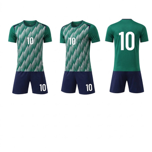 เสื้อฟุตบอลผู้ชายดีไซน์ใหม่ ระบายอากาศ แห้งเร็ว ผลิตจากโพลีเอสเตอร์ 100% ชุดฝึกซ้อมฟุตบอลแบบกำหนดเองได้ - Product Image 4