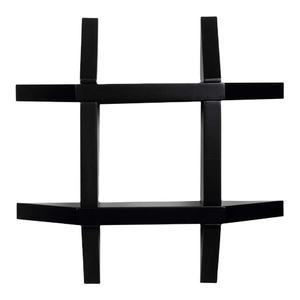 Agate Set of 4 Art Metal Book Living Room Hanging <b>Storage</b> Cat Solid <b>Wooden</b> Wall Mounted Shelf Corner Floating <b>Shelve</b> by gm Impex - Product Image 2