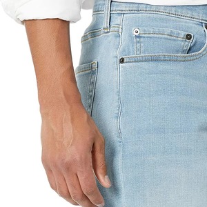 Men's 100%Cotton Casual Jeans Shorts Breathable Quick Dry Regular Fit Multi-Pockets Comfortable Light Wash Denim Jean Shorts - Product Image 5