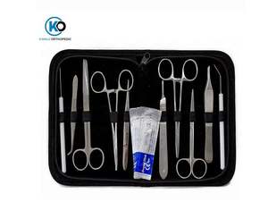 Kit de pratique de suture chirurgicale pour étudiants en médecine, ensemble d'enseignement des premiers secours, kit chirurgical d'urgence réutilisable en acier de haute qualité - Product Image 2