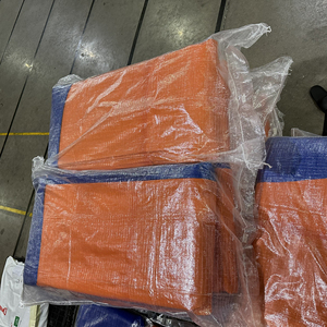Heavy Duty PE Tarpaulin Blue / Orange High Durability Large Capacity Custom Colors Custom Sizes Waterproof <b>Sheet</b> - Product Image 3