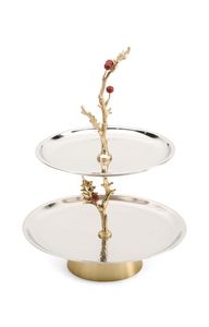 Support à gâteau en aluminium de qualité supérieure, finition décorative, pour une présentation élégante, offrant un aspect raffiné et une entretien facile. - Product Image 3