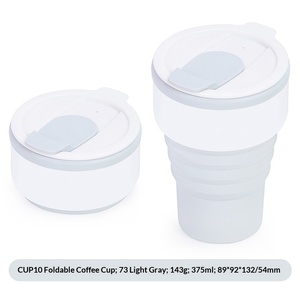 Tasse à café américaine, tasse de voyage pliable en silicone, bouteille d'eau de poche en silicone - Product Image 6