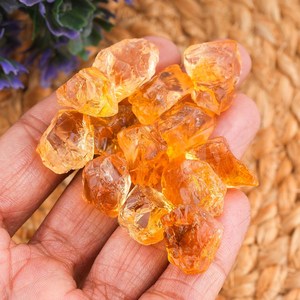 พลอยซิทรินธรรมชาติแบบดิบ 130 กะรัต หินประจำเดือนพฤศจิกายน คริสตัลดิบสำหรับทำเครื่องประดับ คุณภาพสูง - Product Image 3