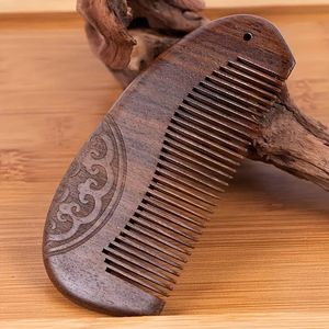 Approvisionnement direct d'usine de peignes à cheveux rustiques faits à la main en bois, peignes démêlants, outils de soin des cheveux, disponibles au prix de gros - Product Image 6