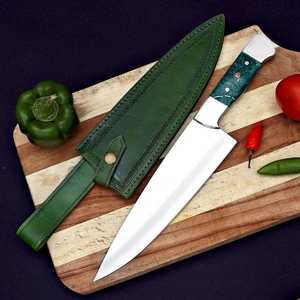 UA Supplies – Ensemble de couteaux de chef en acier carbone forgé à la main, manche en bois, finition polie, longueur personnalisable, pour droitier, artisanal - Product Image 5
